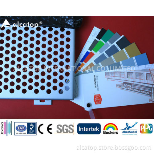 good quality PVDF aluminum perforated panel by Alcatop